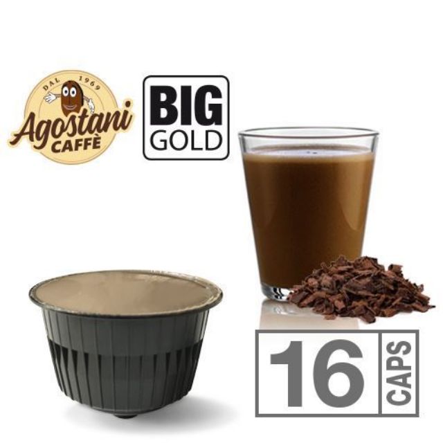 Zeige Details für 16 Kapseln Agostani BIG GOLD Schokolade kompatibel Nescafè Dolce Gusto Bild von 16 Kapseln Agostani BIG GOLD Schokolade kompatibel Nescafè Dolce Gusto
