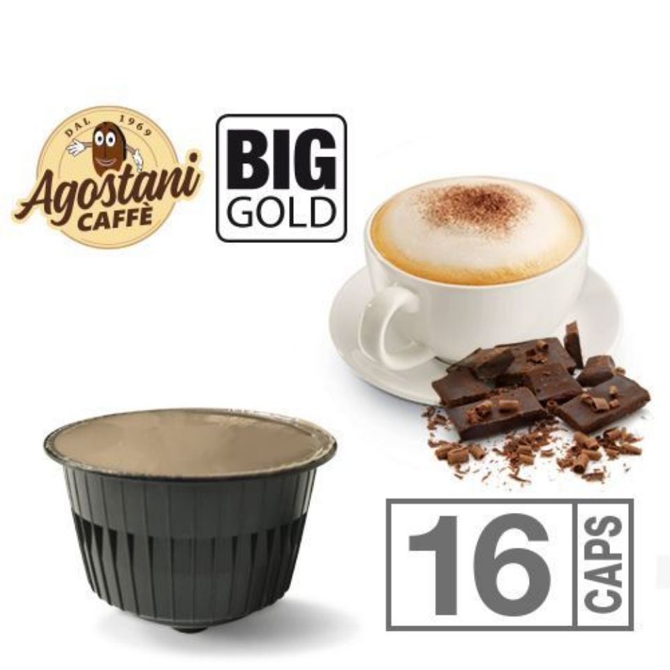 Bild von 16 Kapseln Agostani BIG GOLD  Capciock kompatibel Nescafé Dolce Gusto