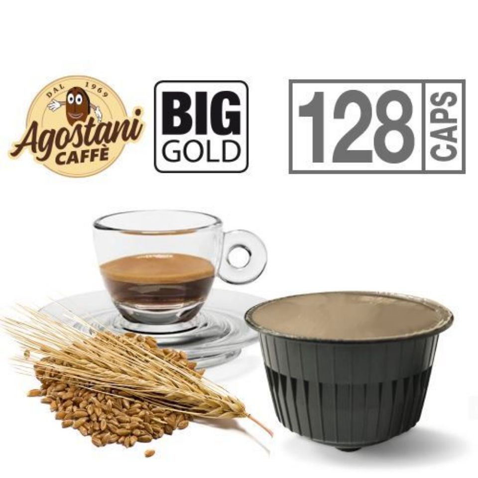 Bild von 128 Kapseln Agostani Big Gold GERSTE kompatibel Nescafé Dolce Gusto mit kostenlosem Versand