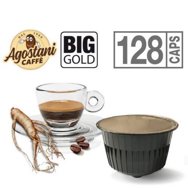 Zeige Details für 128 Kapseln GINSENG Agostani Big Gold kompatibel Nescafé Dolce Gusto mit kostenlosem Versand Bild von 128 Kapseln GINSENG Agostani Big Gold kompatibel Nescafé Dolce Gusto mit kostenlosem Versand