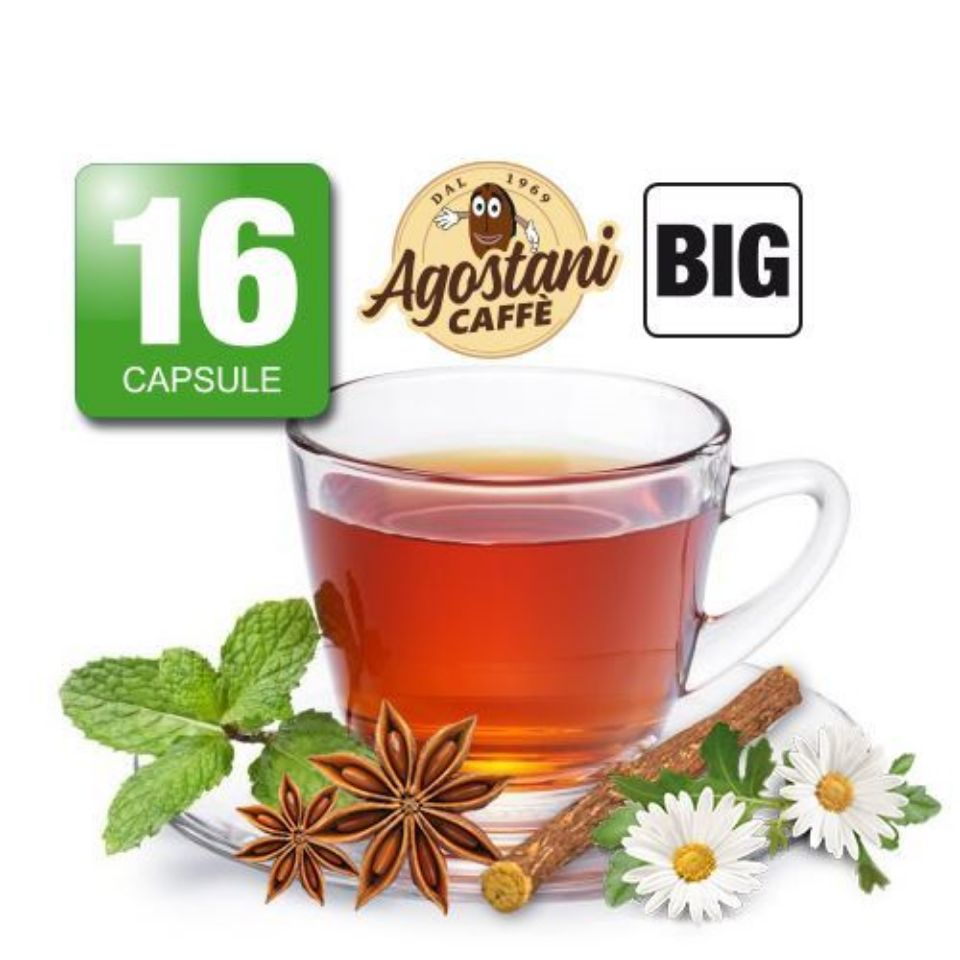 Bild von 16 Kräutertee-Kapseln Agostani Big Digestive kompatibel Nescafé Dolce Gusto