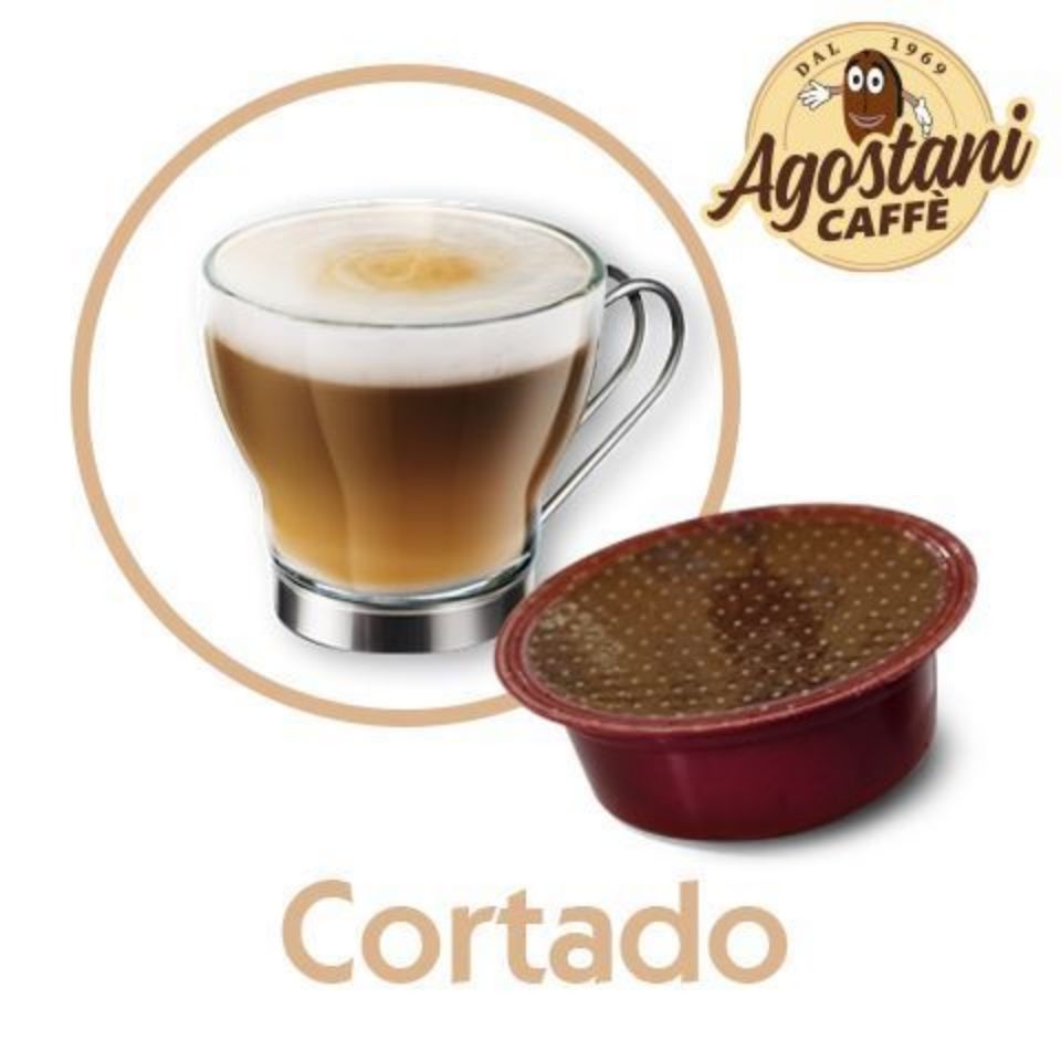 Bild von 16 Kapseln Cortado caffè macchiato Agostani SMALL kompatibel Lavazza a Modo Mio