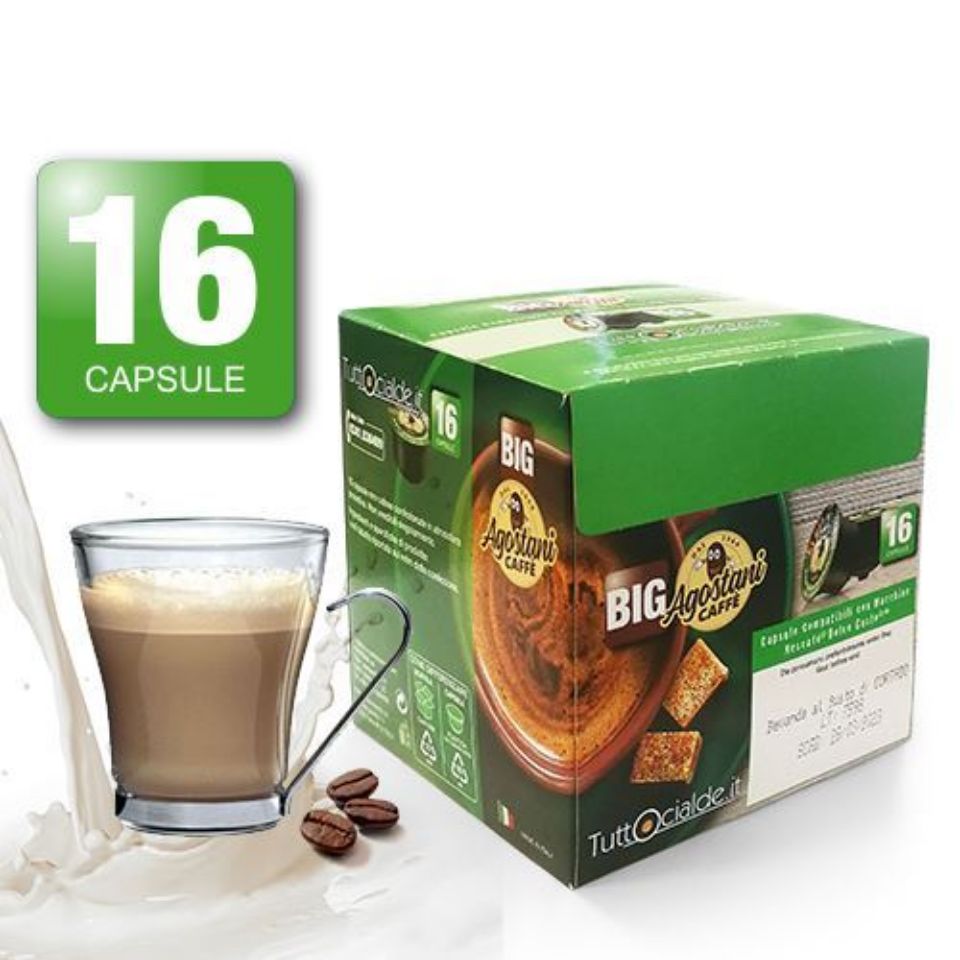 Bild von 16 Kapseln Agostani Big Cappuccino kompatibel Nescafé Dolce Gusto