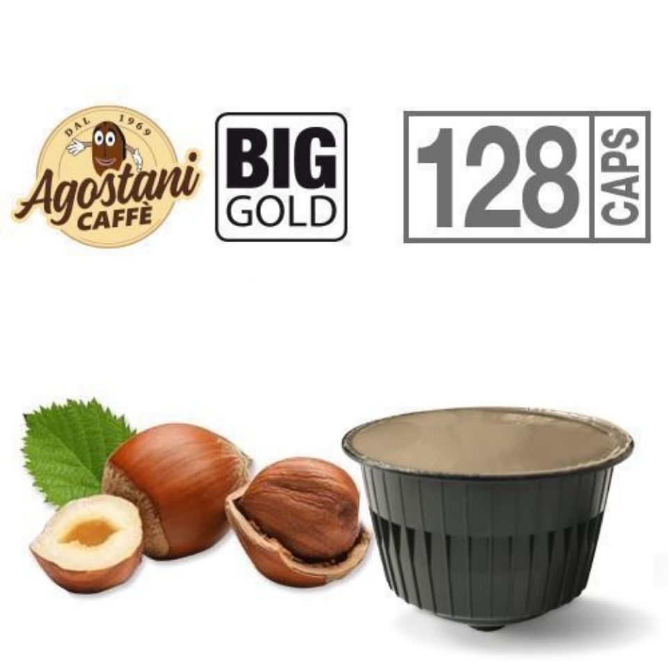 Bild von 128 Nocciolino Agostani BIG GOLD Kapseln kompatibel mit Nescafé Dolce Gusto