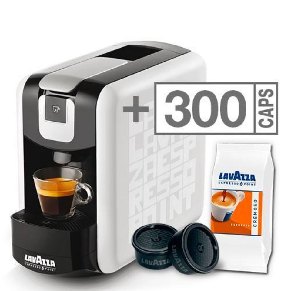 Bild von Angebot: Lavazza EP Mini Kaffeemaschine + 300 Kapseln Cremoso Lavazza Espresso Point