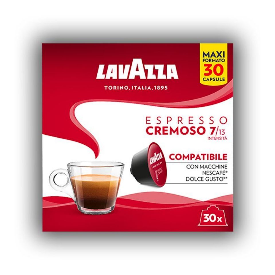 Bild von 30 Kapseln Espresso CREMOSO Lavazza Kaffee kompatibel mit Nescafé Dolce Gusto