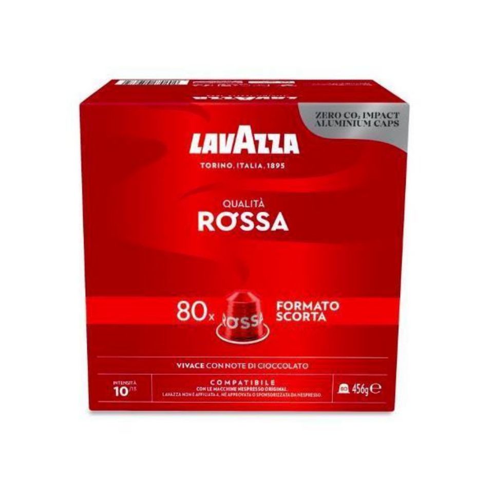 Bild von 80  Alu-Kapseln Kaffee Lavazza Qualità Rossa kompatibel mit Nespresso