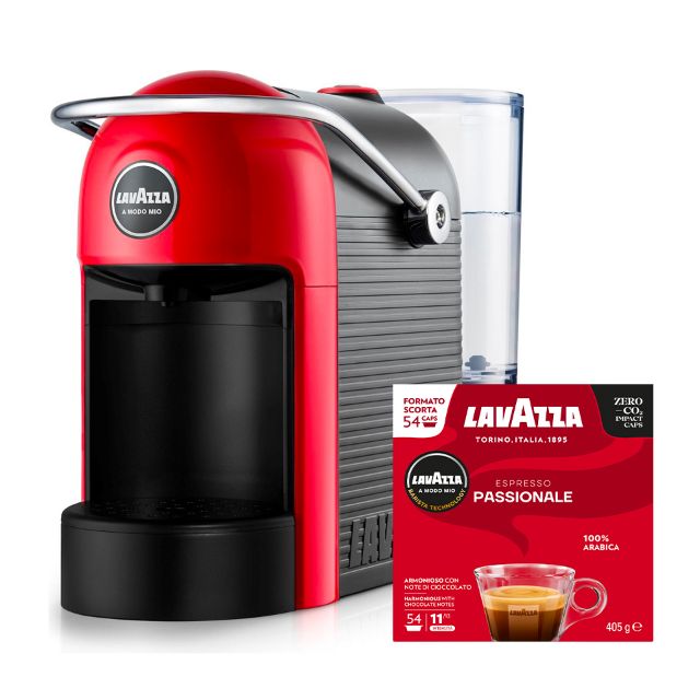 Zeige Details für Angebot: Kaffeemaschine JOLIE Red + 216 Kapseln Lavazza A Modo Mio Passionale mit kostenlosem Versand Bild von Angebot: Kaffeemaschine JOLIE Red + 216 Kapseln Lavazza A Modo Mio Passionale mit kostenlosem Versand