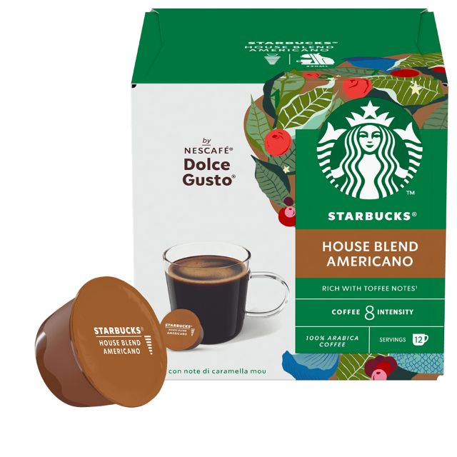 Zeige Details für 108 STARBUCKS Kapseln House Blend von Nescafé Dolce Gusto für einen Kaffee Americano oder Kaffee Lungo  Bild von 108 STARBUCKS Kapseln House Blend von Nescafé Dolce Gusto für einen Kaffee Americano oder Kaffee Lungo