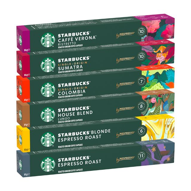 Zeige Details für STARBUCKS Probier- SET mit 70 Kapseln von Nespresso Bild von STARBUCKS Probier- SET mit 70 Kapseln von Nespresso