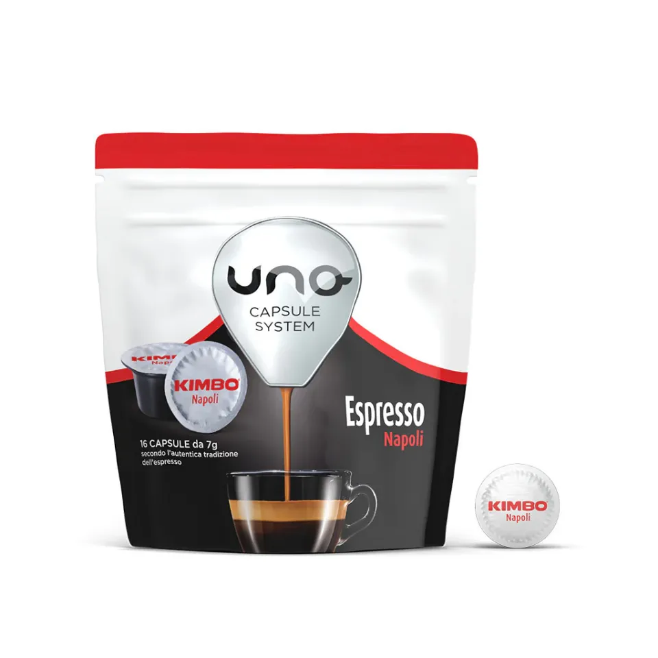 Bild von 96 Kapseln caffè Kimbo für Maschinensystem UNO Mischung Espresso Napoli