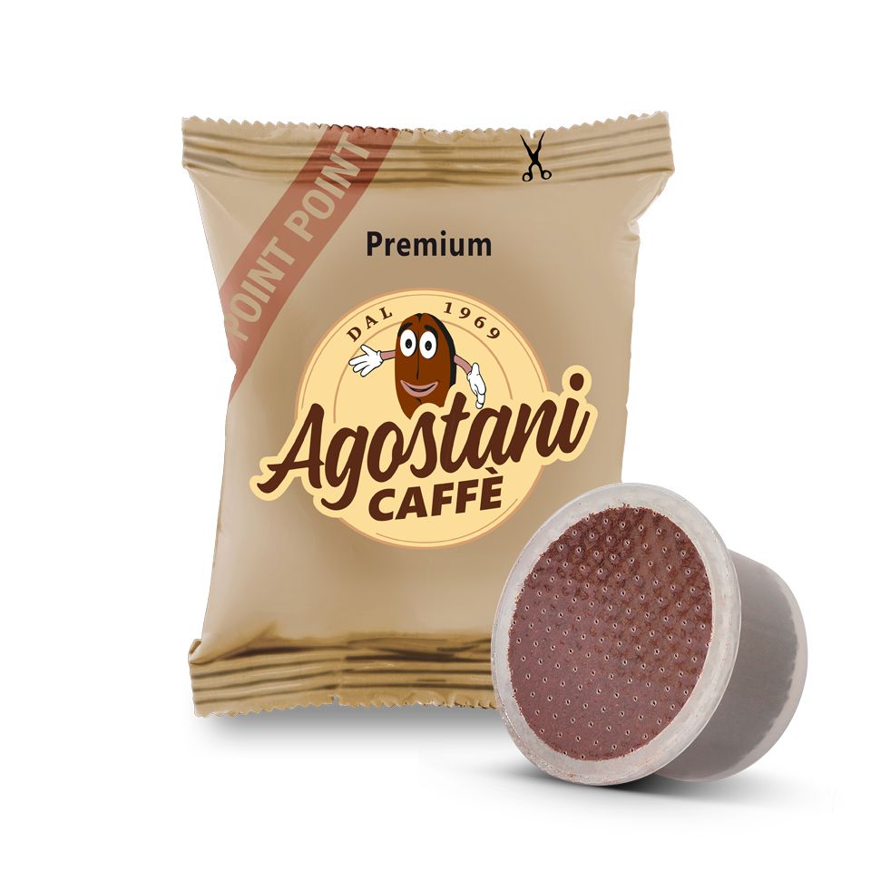 Bild von 100 Kaffeekapseln Agostani PREMIUM Einzeldosis kompatibel mit Kaffeemaschine LAVAZZA Point El3200 und Pininfarina 