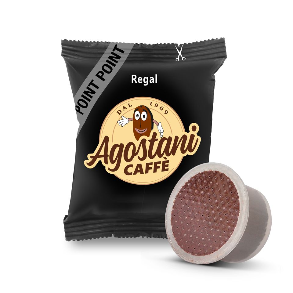 Bild von 100 Kaffeekapseln Agostani REGAL Einzeldosis kompatibel mit Kaffeemaschine LAVAZZA Point El3200 und Pininfarina 