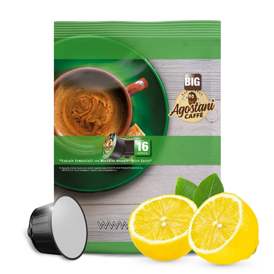 Bild von 16 Kapseln Agostani Big Zitronentee kompatibel Nescafé Dolce Gusto