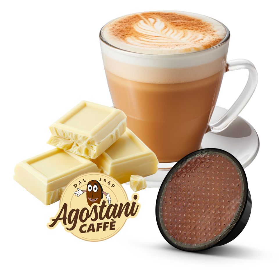 Bild von 16 capsule Agostani Small Cioccolata Bianca compatibili Lavazza a Modo Mio