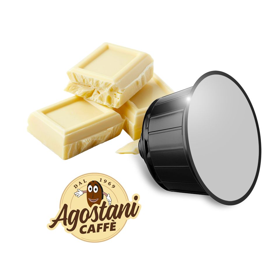Bild von 16 Capsule Agostani Big Cioccolata Bianca compatibili Nescafé Dolce Gusto