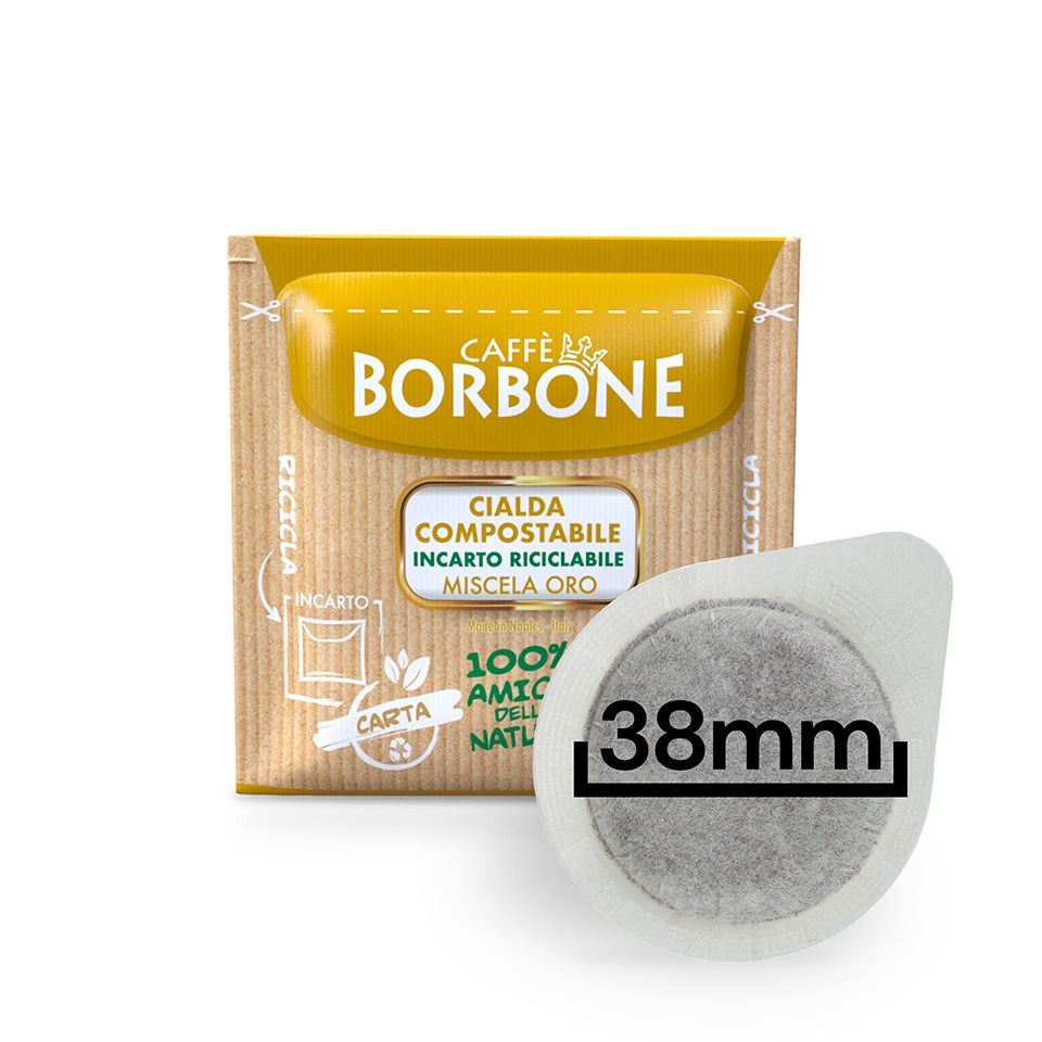 Bild von 100 Cialde caffè Borbone miscela ORO filtrocarta  38 mm 