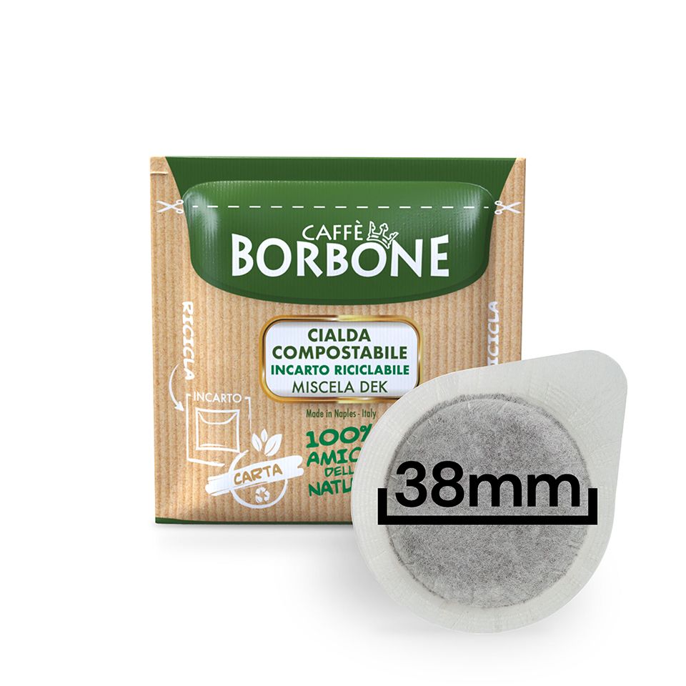 Bild von 100 Cialde caffè Borbone miscela DEK filtrocarta 38 mm