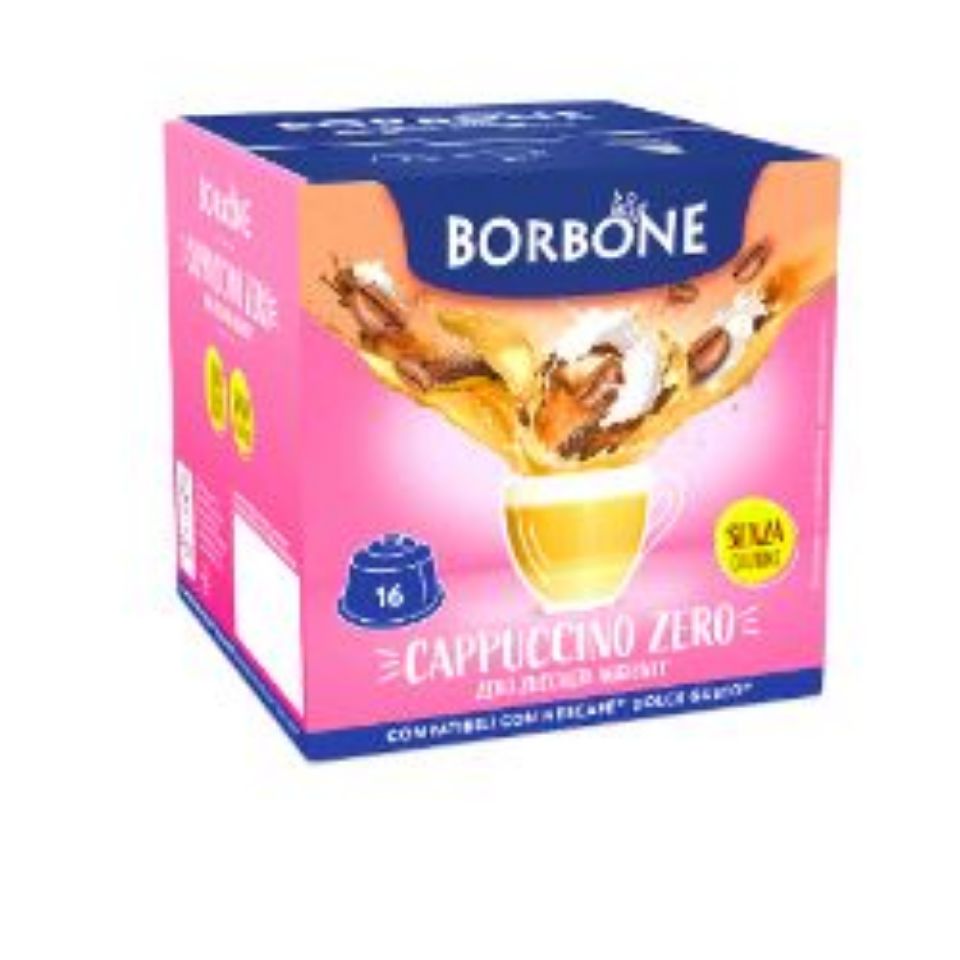 Bild von 16 Borbone-Kapseln, kompatibel mit Nescafè Dolce Gusto-Maschinen, CAPPUCCINO-GESCHMACK, NULL, FETTARM