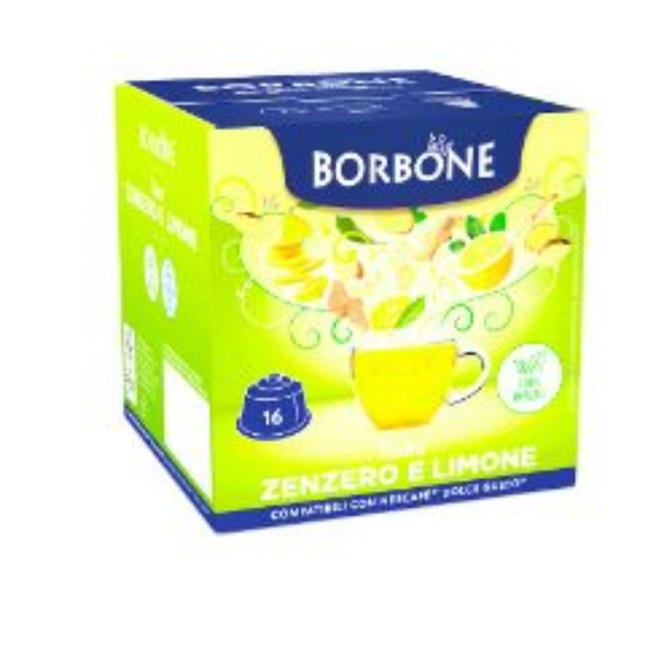 Bild von 16 Borbone-Kapseln, kompatibel mit Nescafè Dolce Gusto-Maschinen, Ingwer- und Zitronenaufguss