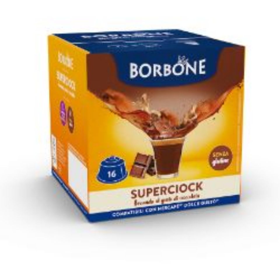 Bild von 16 Borbone-Kapseln, kompatibel mit Nescafè Dolce Gusto-Maschinen, SUPERCIOK, SCHOKOLADENGESCHMACK Bild von 16 Borbone-Kapseln, kompatibel mit Nescafè Dolce Gusto-Maschinen, SUPERCIOK, SCHOKOLADENGESCHMACK