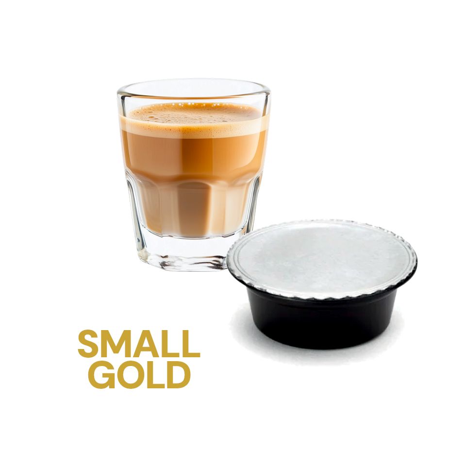 Bild von 16 Kapseln Cortado caffè macchiato Agostani Small Gold kompatibel Lavazza a Modo Mio
