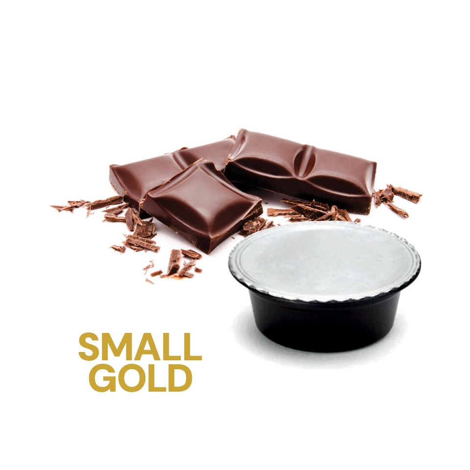 Bild von 16 Agostani SMALL GOLD Schokoladenkapseln, kompatibel mit Lavazza a Modo Mio