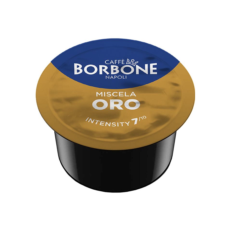 Bild von 100 Kapseln Caffè Borbone Miscela ORO kompatibel Lavazza Blau und In Schwarz
