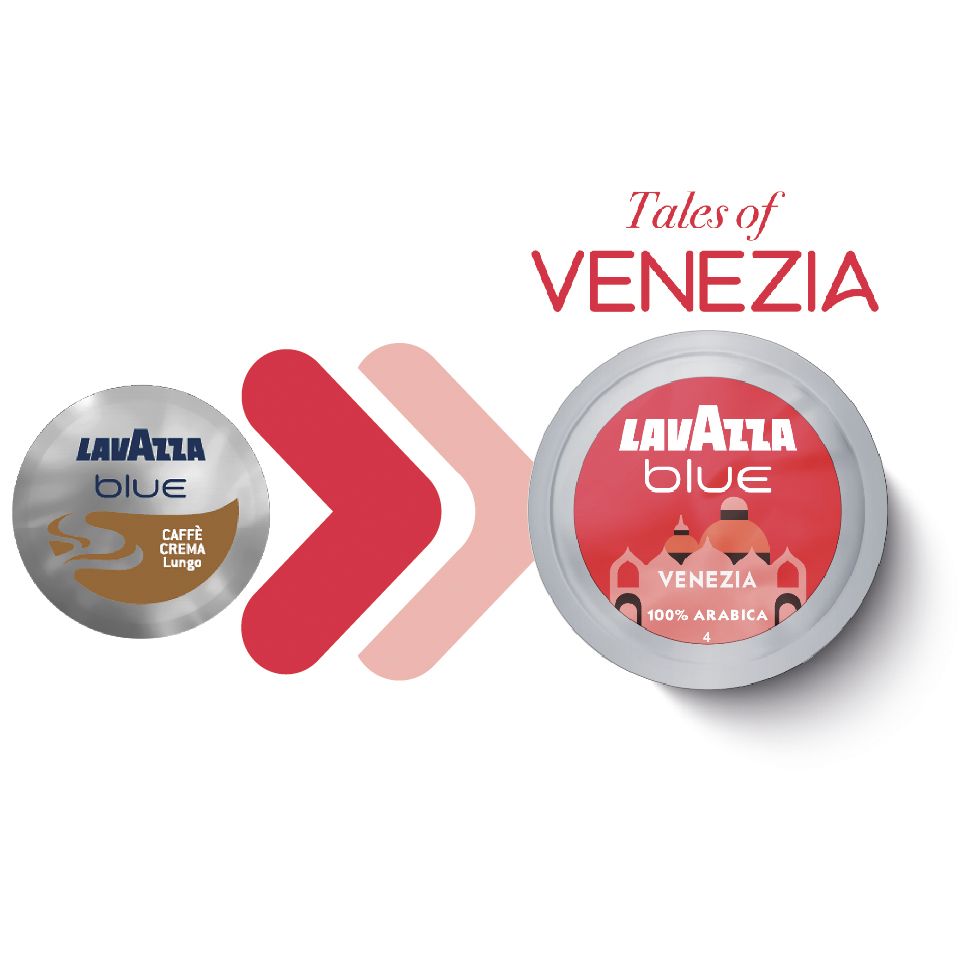 Bild von 100 Kaffeekapseln Lavazza Blue Crema Lungo (ex crema dolce)