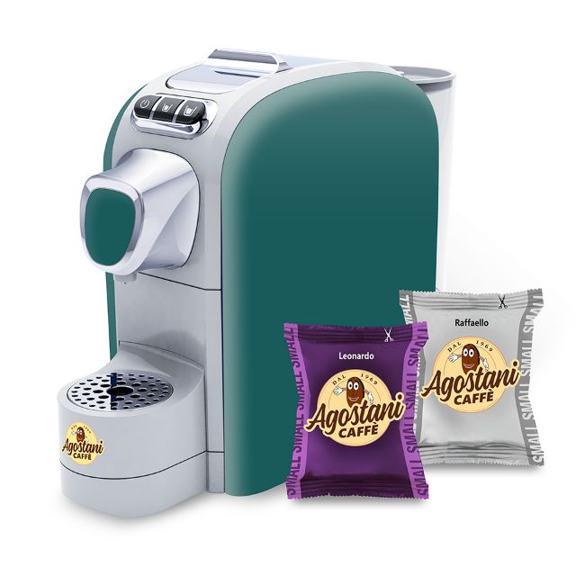 Bild von Angebot: Agostani Small Cup Kaffeemaschine Bosco + 200 Agostani Kaffeekapseln smallani Small Line Kapseln