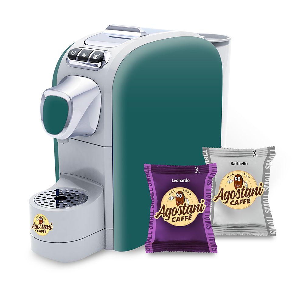 Bild von Angebot: Agostani Small Cup Kaffeemaschine Bosco + 200 Agostani Kaffeekapseln smallani Small Line Kapseln
