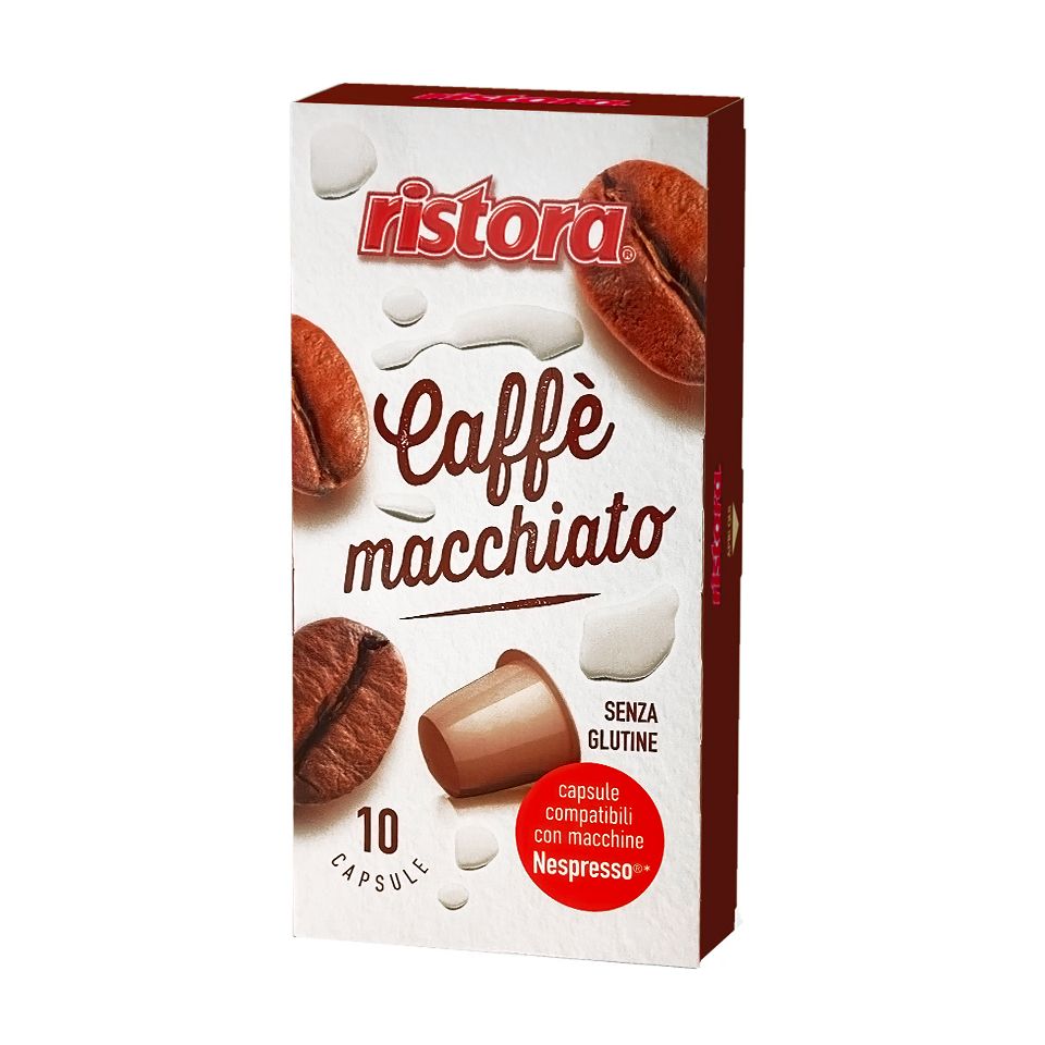 Bild von 10 Ristora Kapseln Macchiato-Kaffee Nespresso kompatibel
