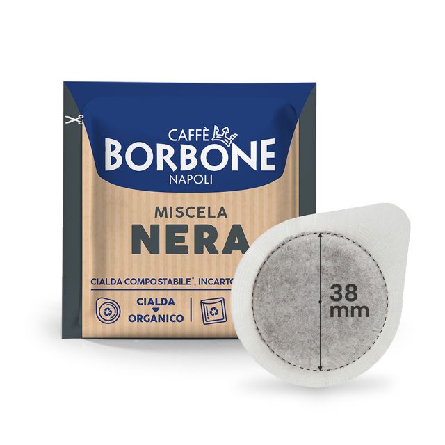 Bild von 100 Cialde caffè Borbone miscela NERA filtrocarta  38 mm 
