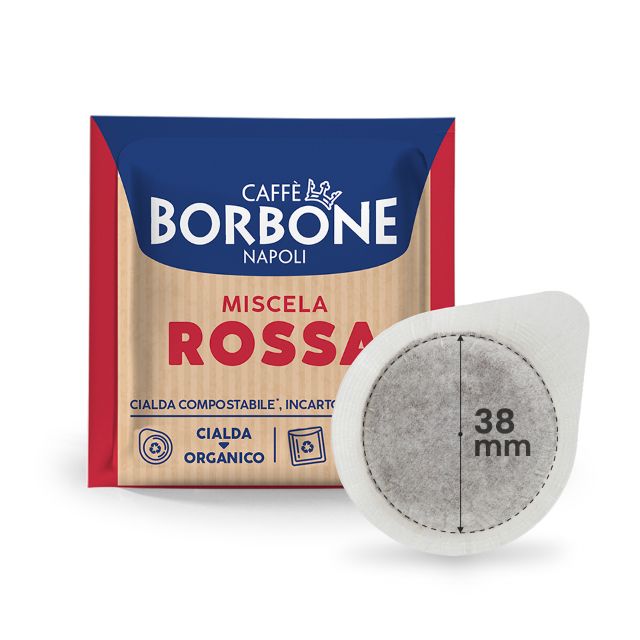 Bild von 100 Cialde caffè Borbone miscela ROSSA filtrocarta  38 mm  
