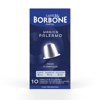 Bild von 100 Aluminiumkapseln Caffè Borbone Mischung MAGICA PALERMO kompatibel mit Nespresso