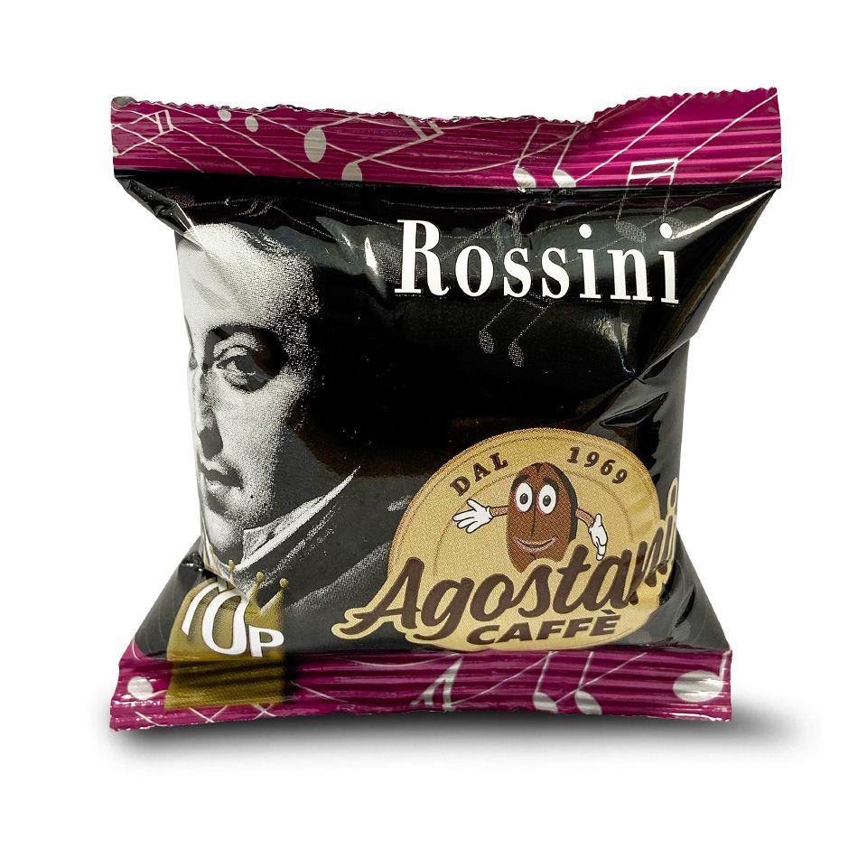 Bild von 50 Kaffeekapseln Agostani Rossini kompatibel Kaffeemaschinen Lavazza BLUE und Lavazza In Black