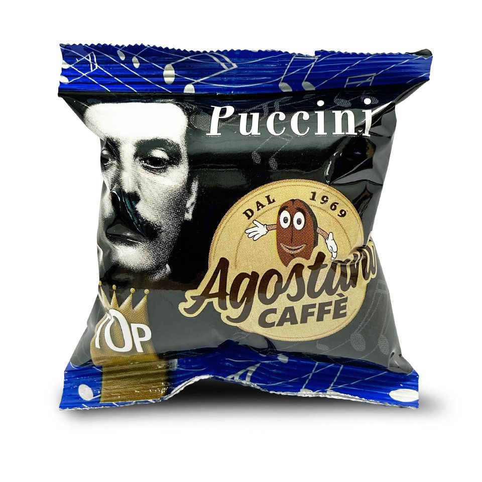 Bild von 50 Kaffeekapseln Agostani Puccini kompatibel Kaffeemaschinen Lavazza BLUE und Lavazza In Black