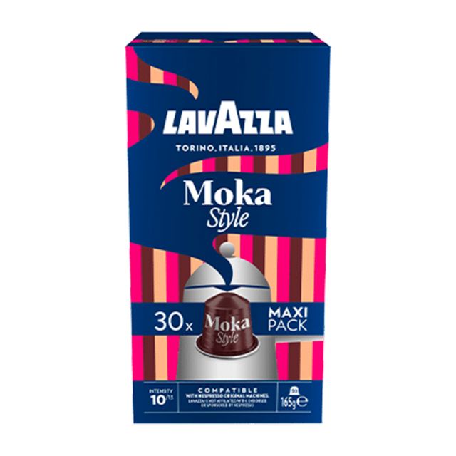 Bild von 30 capsule in alluminio caffè Lavazza Moka Style compatibili Nespresso