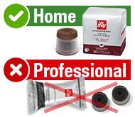 capsula Illy Iperespresso Home vs Professional