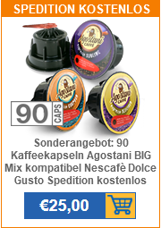 Sonderangebot: 90 Kaffeekapseln Agostani BIG Mix kompatibel Nescafè Dolce Gusto Spedition kostenlos