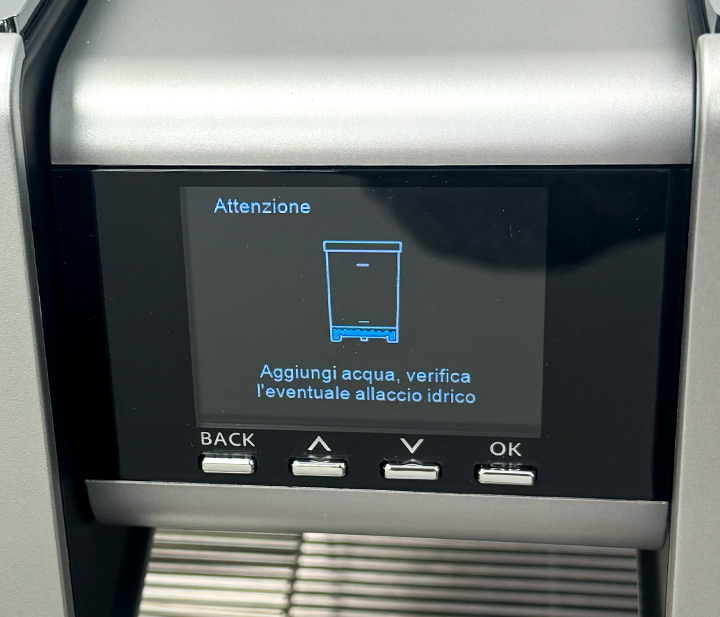 Agostani Maia Small Wasserstand-Warnung auf dem Display